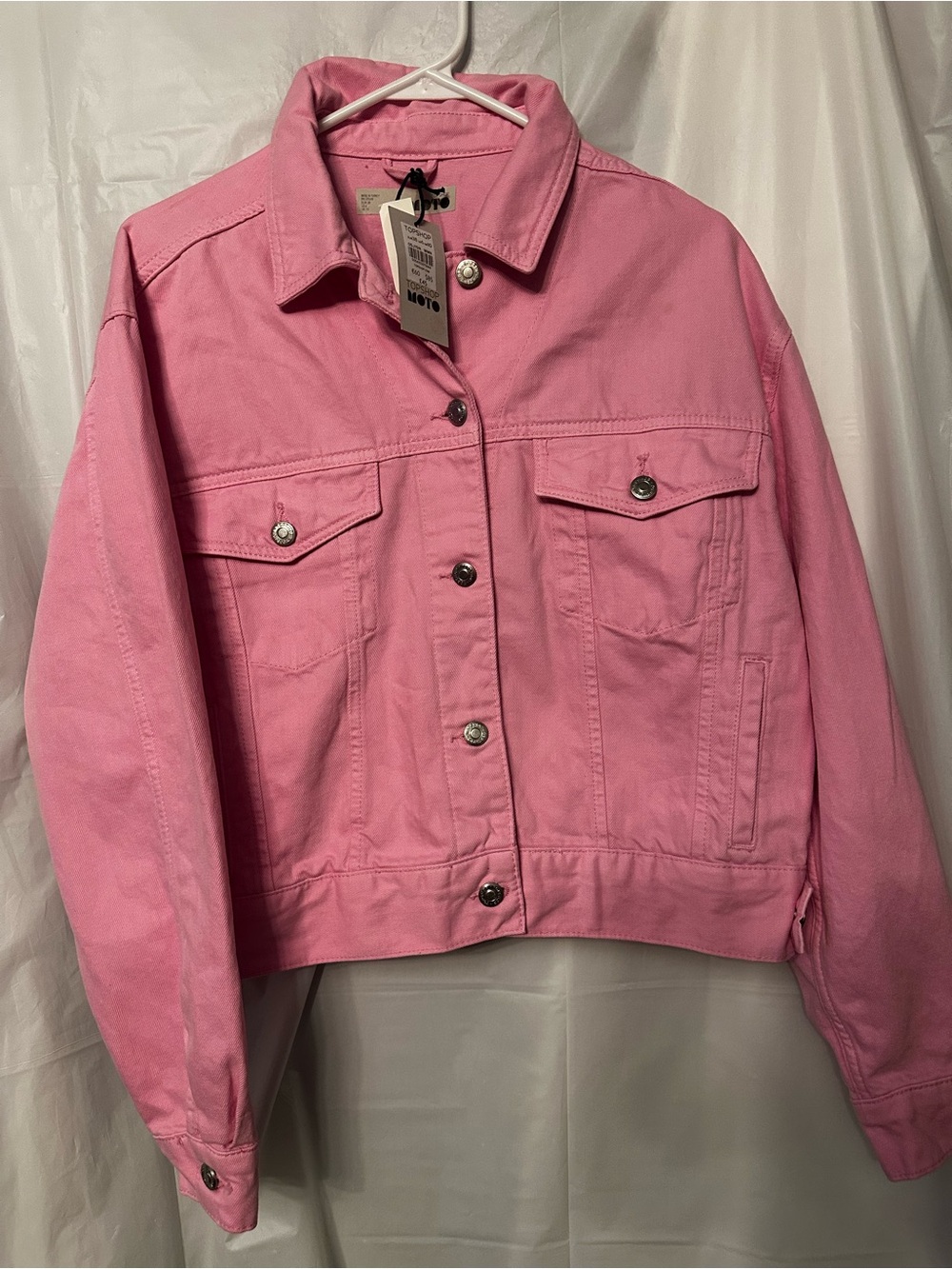 cropped Topshop Moto denim jacket women’s size 6